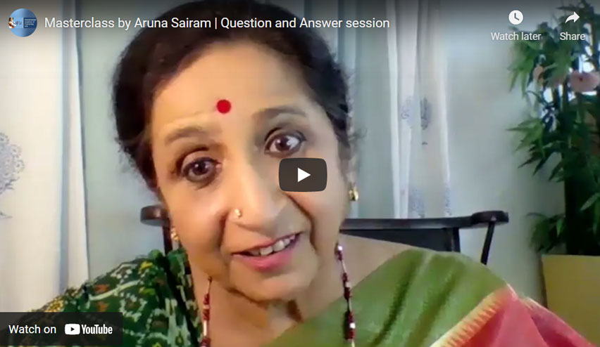 Masterclass by UAruna Sairam